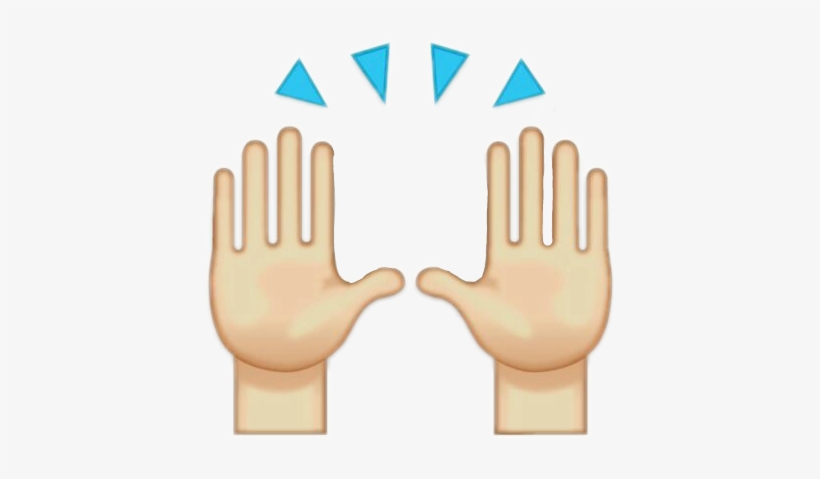 Emoji De Manos Png - Hands Up Emoji Png, transparent png