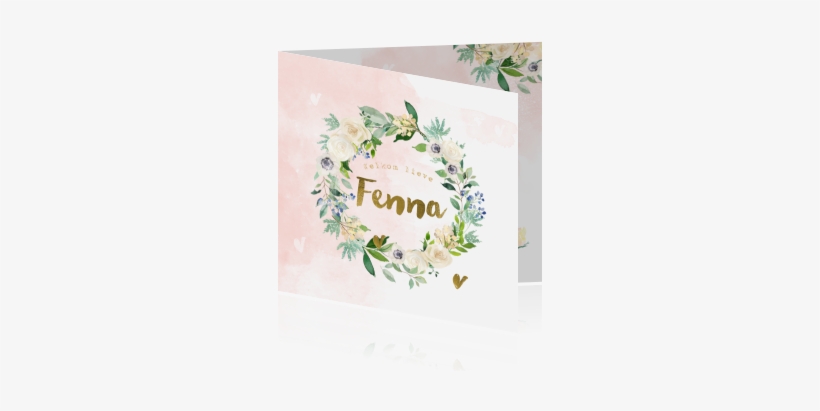 Lente Geboortekaartje Voor Meisje Met Watercolor En - Verily With Hardship Comes Ease, transparent png