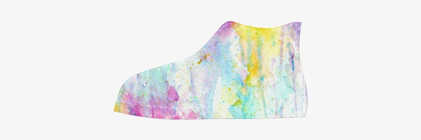 Watercolor Drips Aquila High Top Microfiber Leather - Sock, transparent png