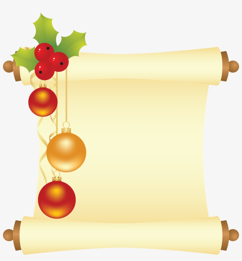 Free Christmas Scroll Cliparts, Download Free Clip - Christmas Scroll Png, transparent png