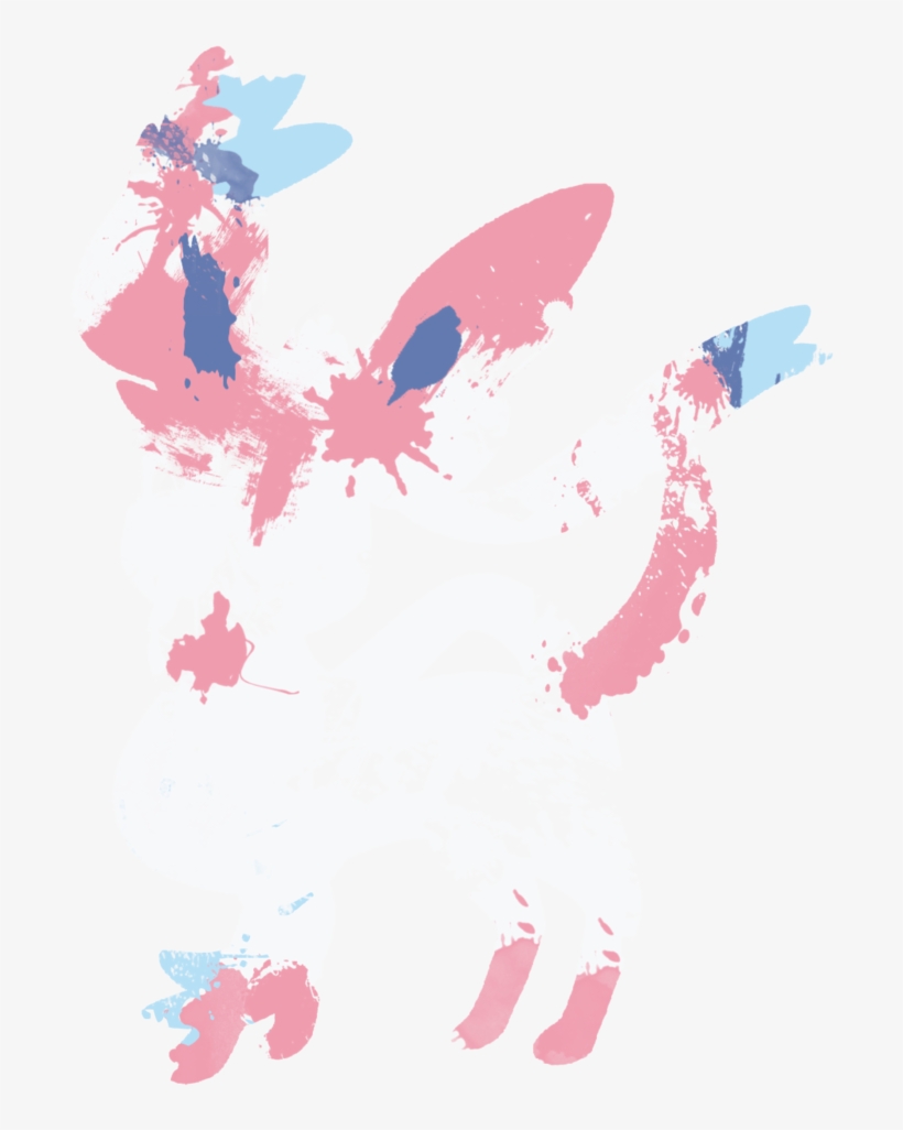 Sylveon Paint Splatter Graphics By Hollyshobbies On - Transparent Paints Splatter, transparent png