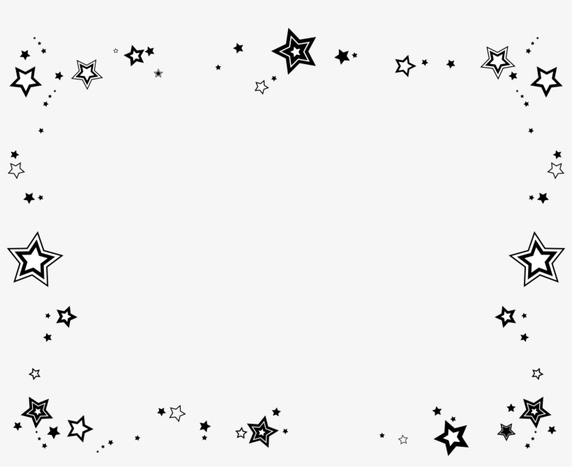 Diploma - Stars Clipart Border, transparent png