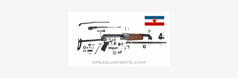 Yugoslavian M70ab2 Underfolder Parts Set, W/*very Good* - Ak-47, transparent png