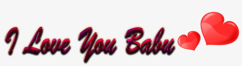I Love You Babu Red Heart Png - Heart, transparent png
