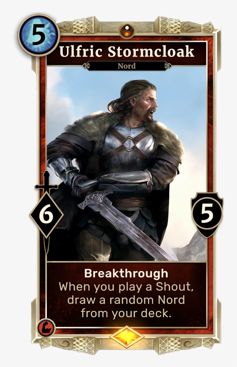 Pin By Dillon Pabrezis On The Elder Scrolls - Elder Scrolls Legends Ulfric Stormcloak, transparent png