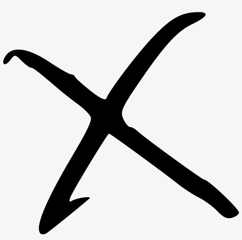 Download Transparent X Transparent Painted Clipart Black And White X