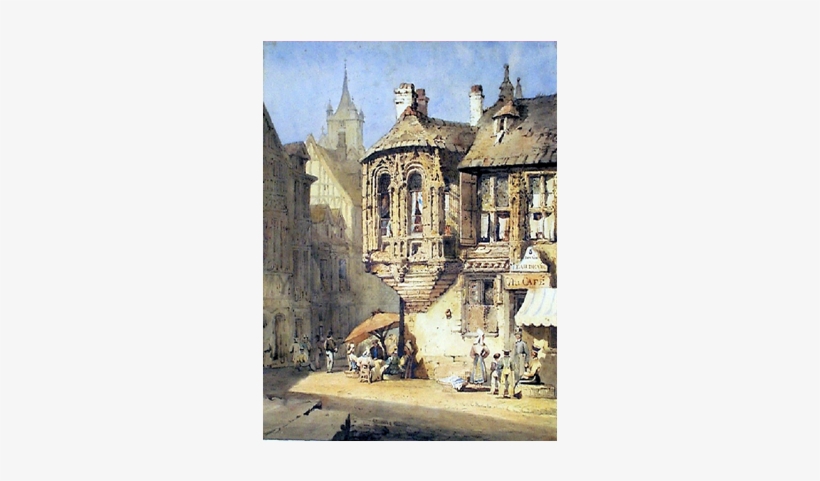 Street Scene In Normandy - Basilica, transparent png