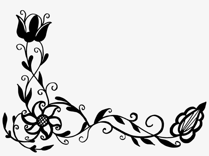 Free Download - Floral Corner Designs Png, transparent png