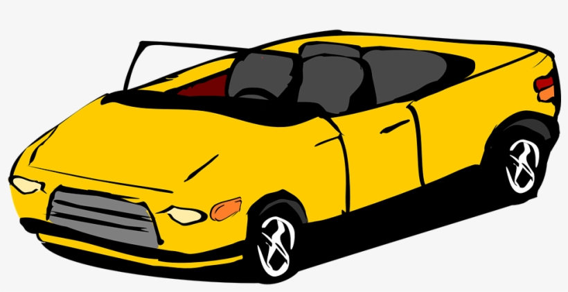 Cabriolet Free Vector Graphic On Pixabay Traffic - Convertible Clipart, transparent png