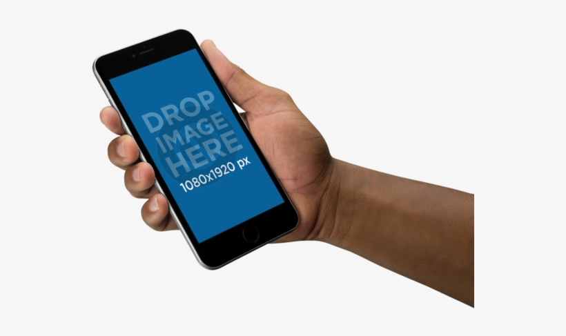Black Iphone 6 In Angled Position Over A Solid Backdrop - Hands Smartphone Transparent Background, transparent png