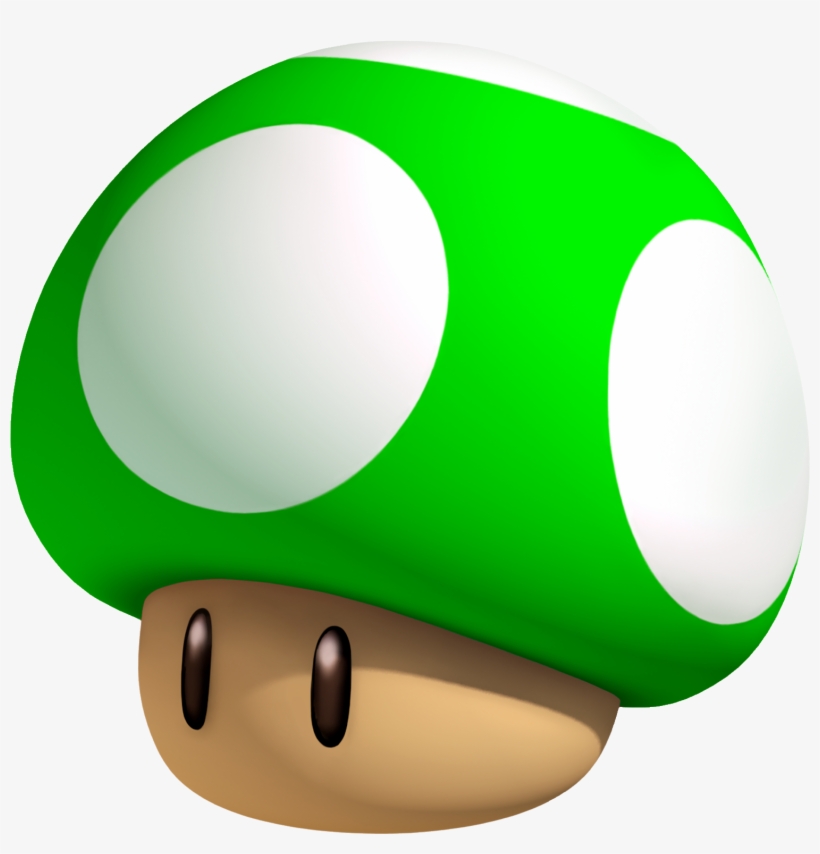 Green Mushroom Png Mario Green Mushroom Png 1772x1772 Png Download Pngkit
