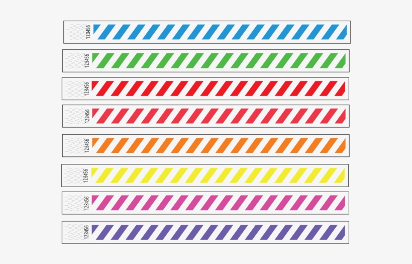 3/4 Tyvek Wristband Design Stripes - Colorfulness, transparent png