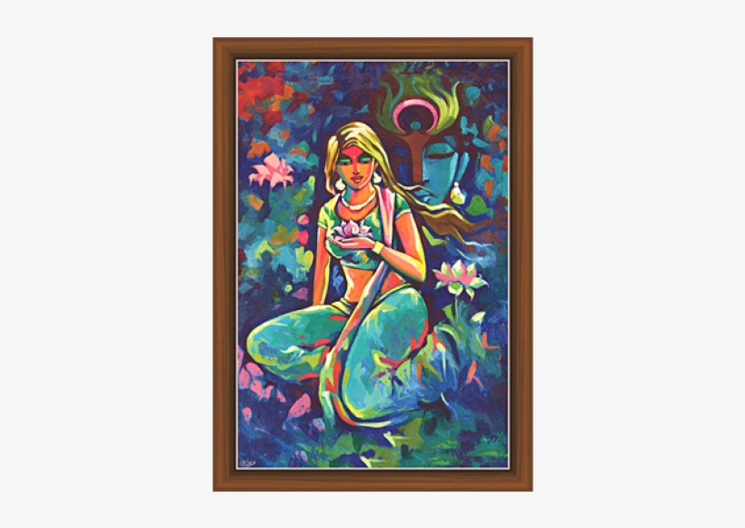 Radha Krishna Paintings - Painting, transparent png