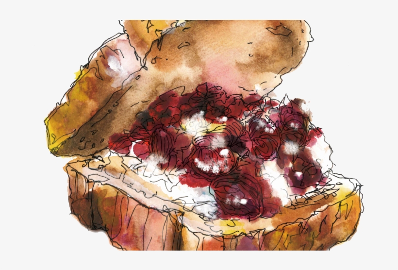 Strawberry Banana Fico&dates Sand2 Turkeyavocado Sand2 - Watercolor Paint, transparent png