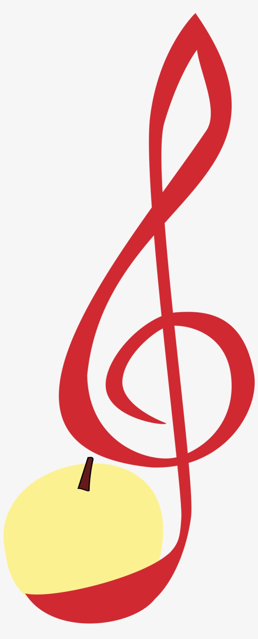 This Free Icons Png Design Of Treble Clef Apple, transparent png