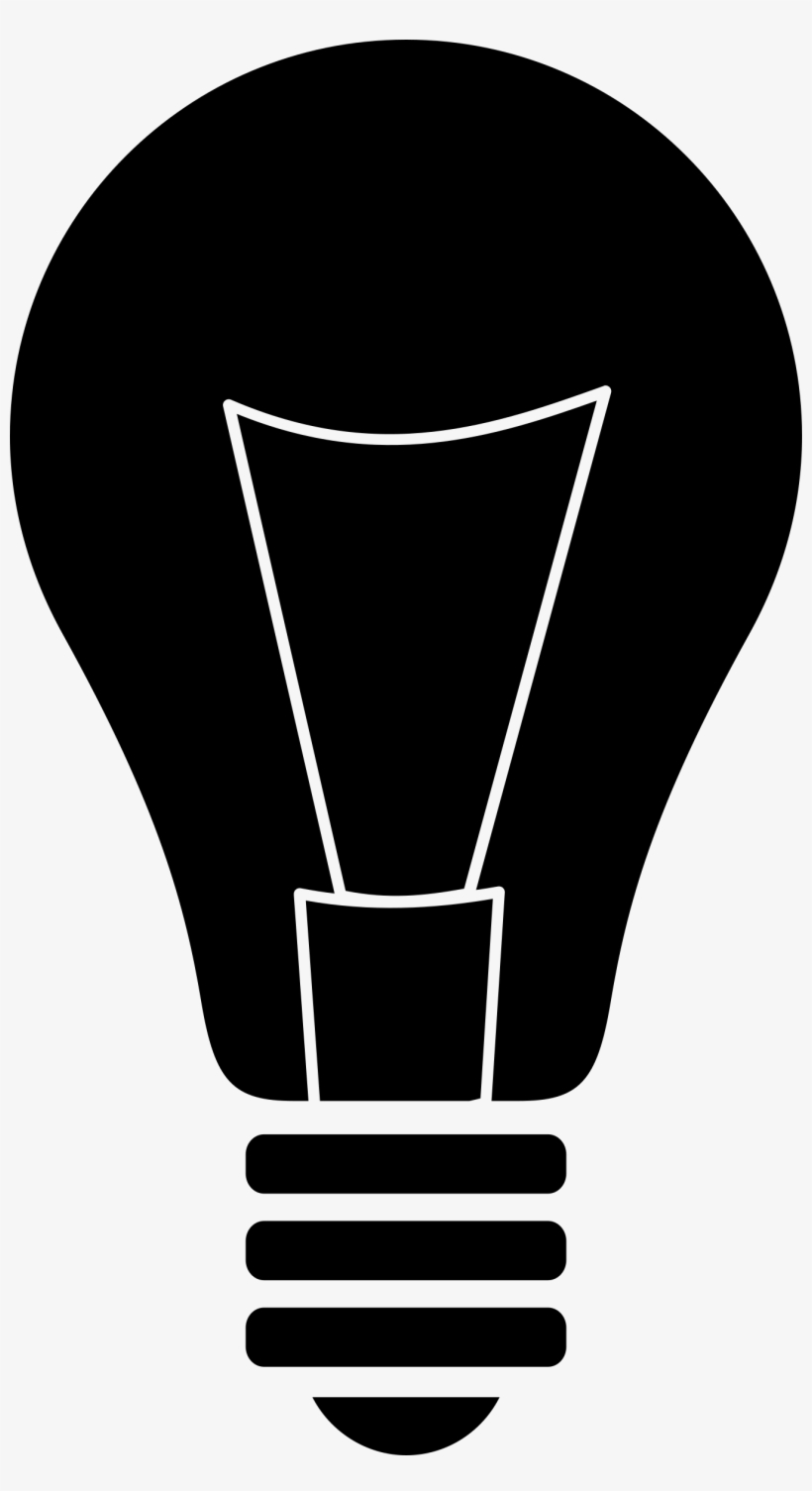 Light Bulb Clipart Silhouette - Lightbulb Silhouette, transparent png