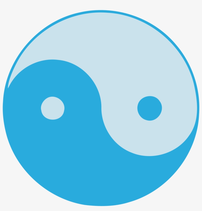 Blue Yin Yang - Yin Yang Vector Png, transparent png