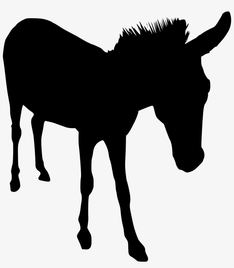 Donkey Clip Art - Donkey Silhouette Transparent Background, transparent png