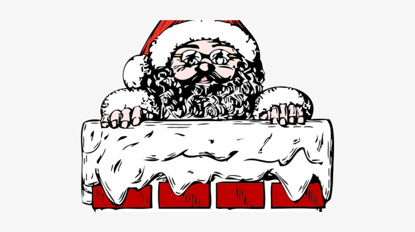 Dear Santa, Vicky Can Explain - Santa Down A Chimney, transparent png