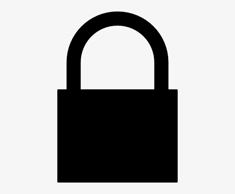 Small - Padlock Silhouette, transparent png