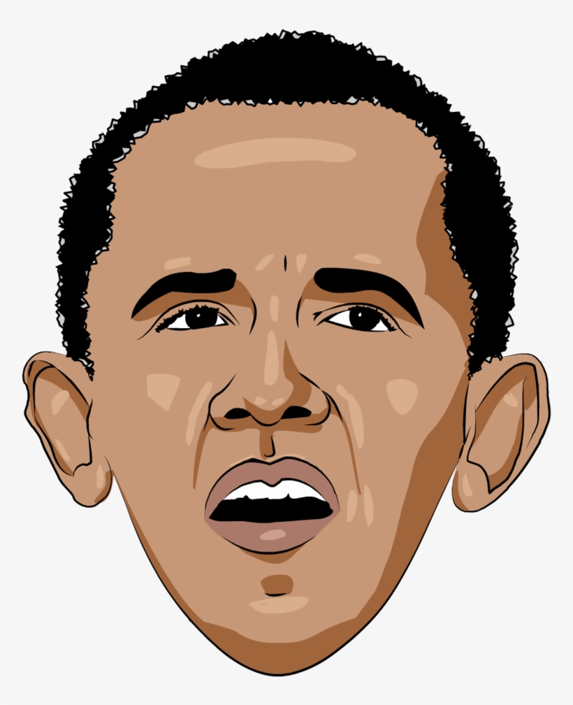 Obama-1080 - Cartoon Obama Head Png, transparent png