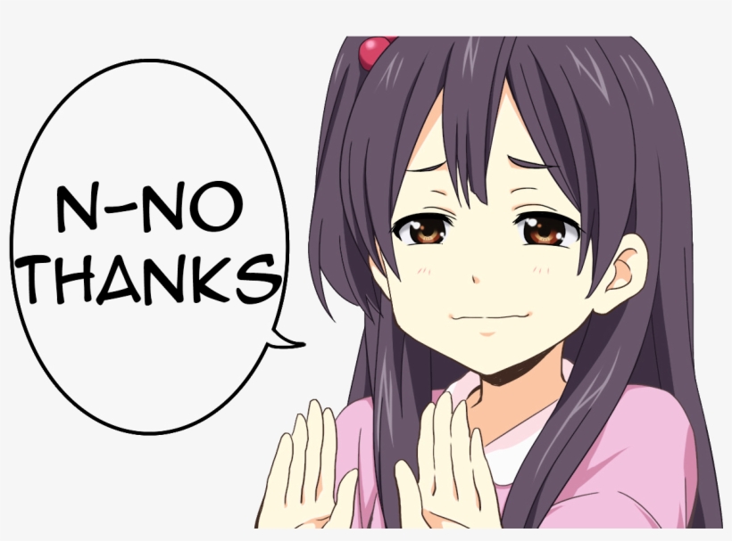 &gt - Keemstar - > - No Thanks Anime Girl, transparent png