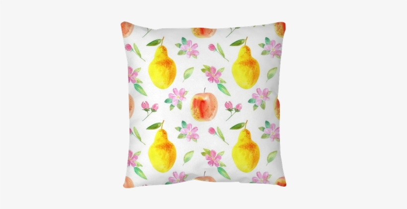 Seamless Pattern With Apple,pear And Flower - Apple, transparent png