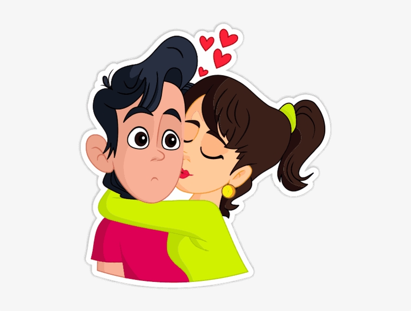 Send - Love Cartoon Couple Png, transparent png