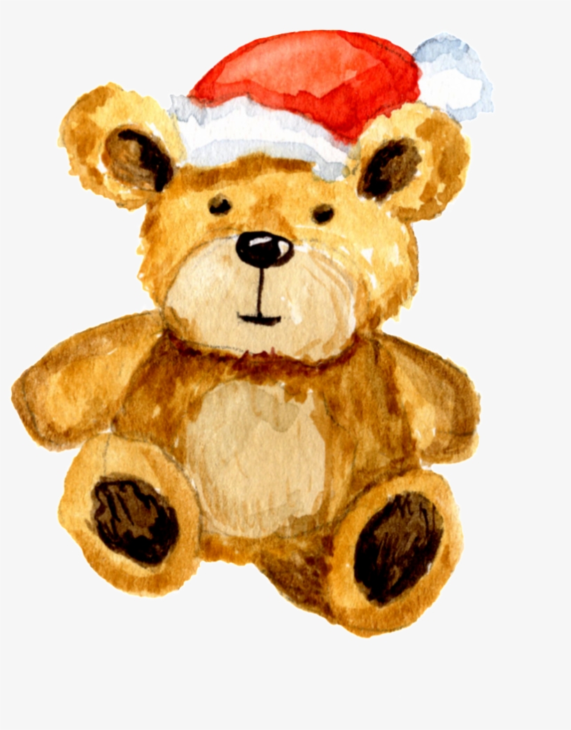 Christmas Bear Christmas Png Transparent - Watercolor Painting, transparent png