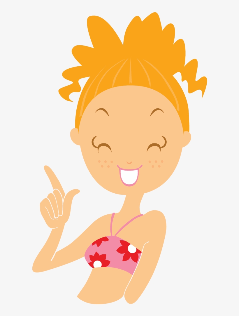 Beach Girl Finger Icon - Happy Girl Icon, transparent png