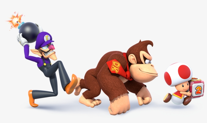 Waluigi Character Art - Super Mario Party Waluigi, transparent png