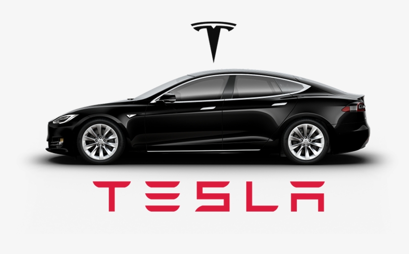 Tesla Logo And Black Model S - Black Tesla Model S P100d, transparent png