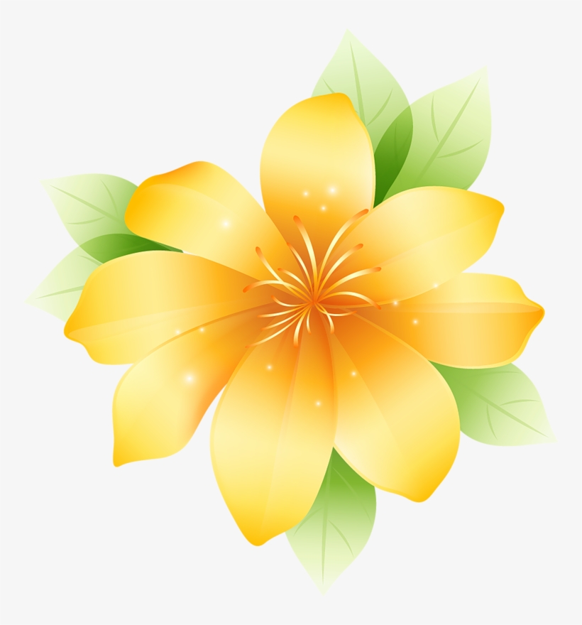 Large Red Flower Clipart Png - Big Yellow Flower, transparent png