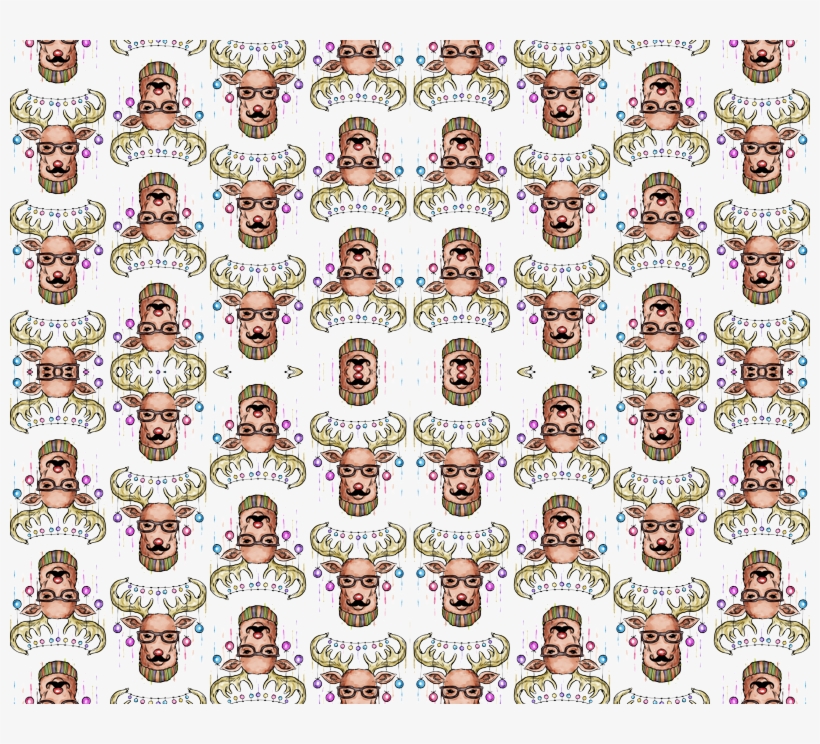 Christmas Reindeer Hipsters Watercolor Lights Hipster, transparent png