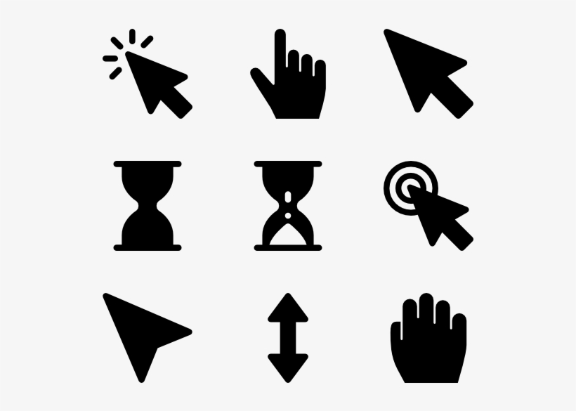 Cursor Fill - Cursor Icon Vector, transparent png