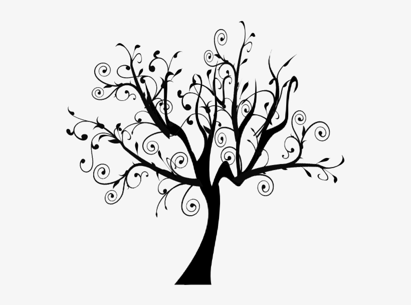 Dead Tree Clipart Swirly - Swirly Tree Clip Art, transparent png