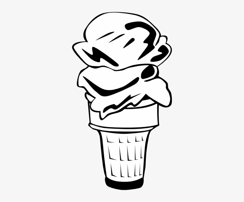 Ice Cream Cone - Coloring Book Foods, transparent png