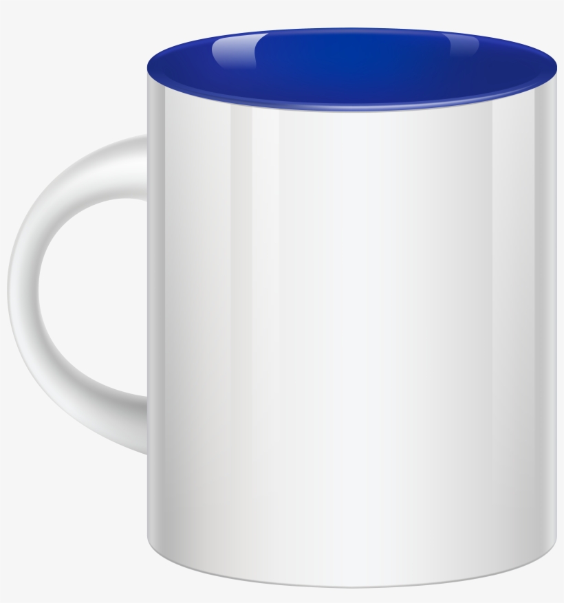 White Blue Cup Png Clipart - White And Blue Mug Png, transparent png
