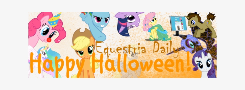 Eqd Halloween Banner - Happy Halloween My Little Pony, transparent png
