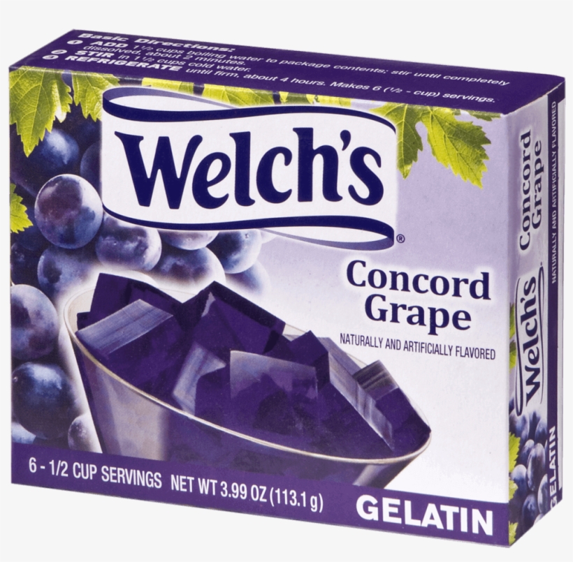 Welch's Concord Grape Gelatin - Welch's Concord Grape Gelatin, 3.99 Oz, transparent png