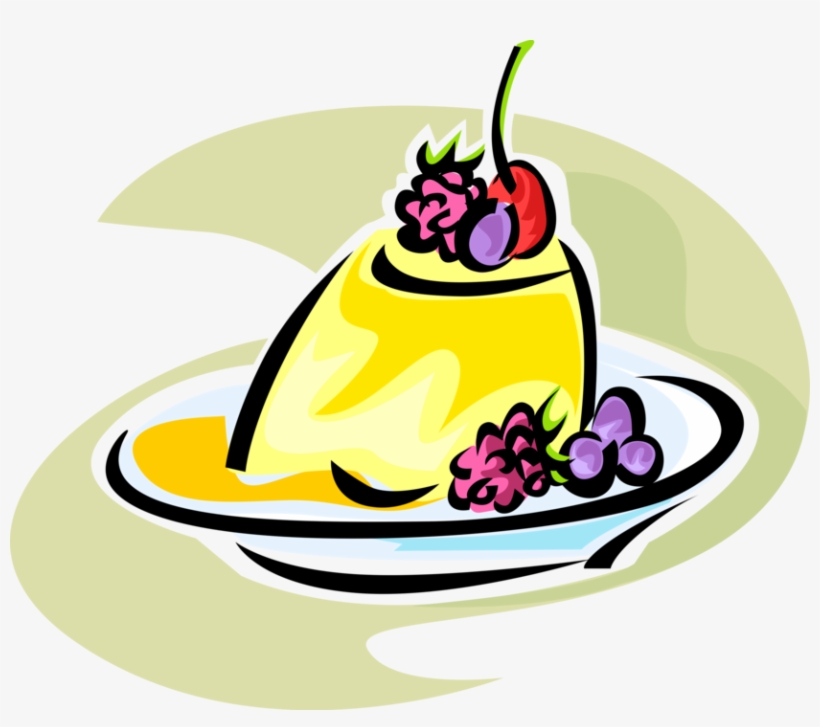 Vector Illustration Of Lemon Jello Mold Dessert With - Sobremesa Vetor Png, transparent png