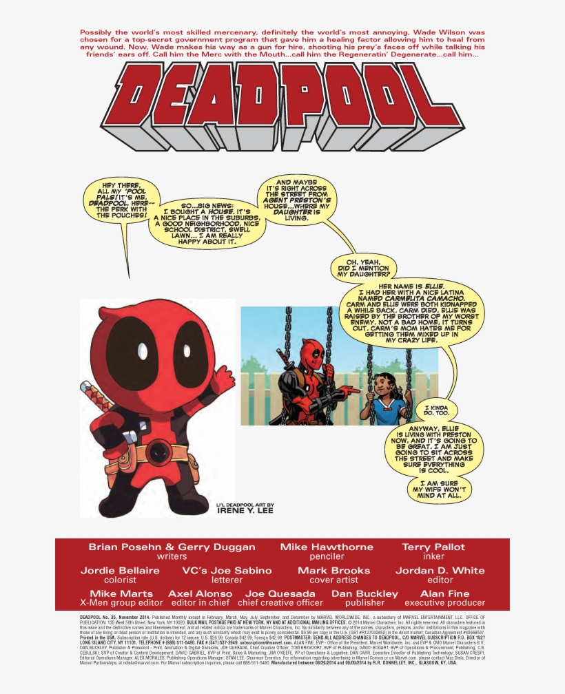 Mike Hawthorne Cover By Mark Brooks • Our Wall Crawling - Irene Y Lee Deadpool, transparent png