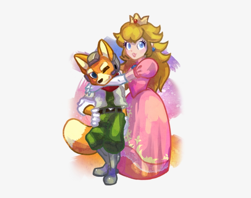 Cutie Fox And Peach For Heart By Celebi-yoshi Check - Video Game, transparent png