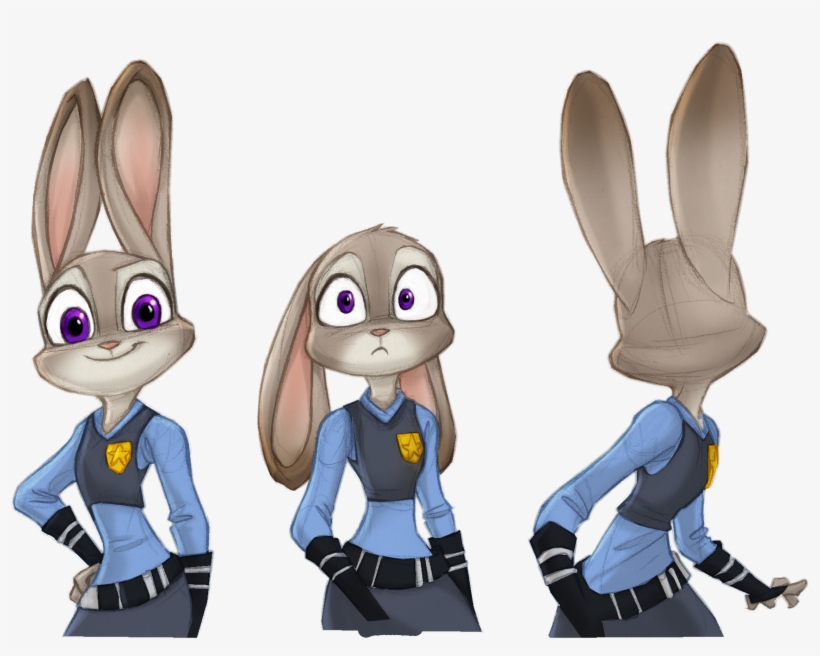 Judy Hopps Reacts - Judy Hopps From Behind, transparent png