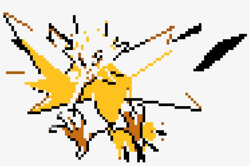 Zapdos Pixel Art - Illustration, transparent png