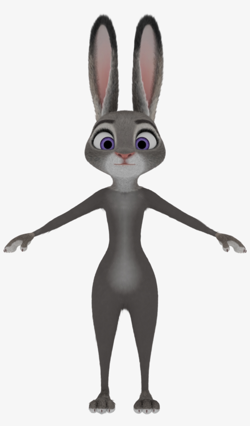 518915 - Judy Hopps 3d Naked Model, transparent png