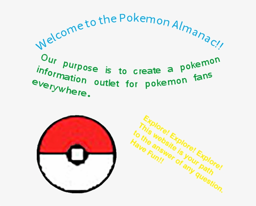 Welcome To The Pokemon Almanac - Diagram, transparent png
