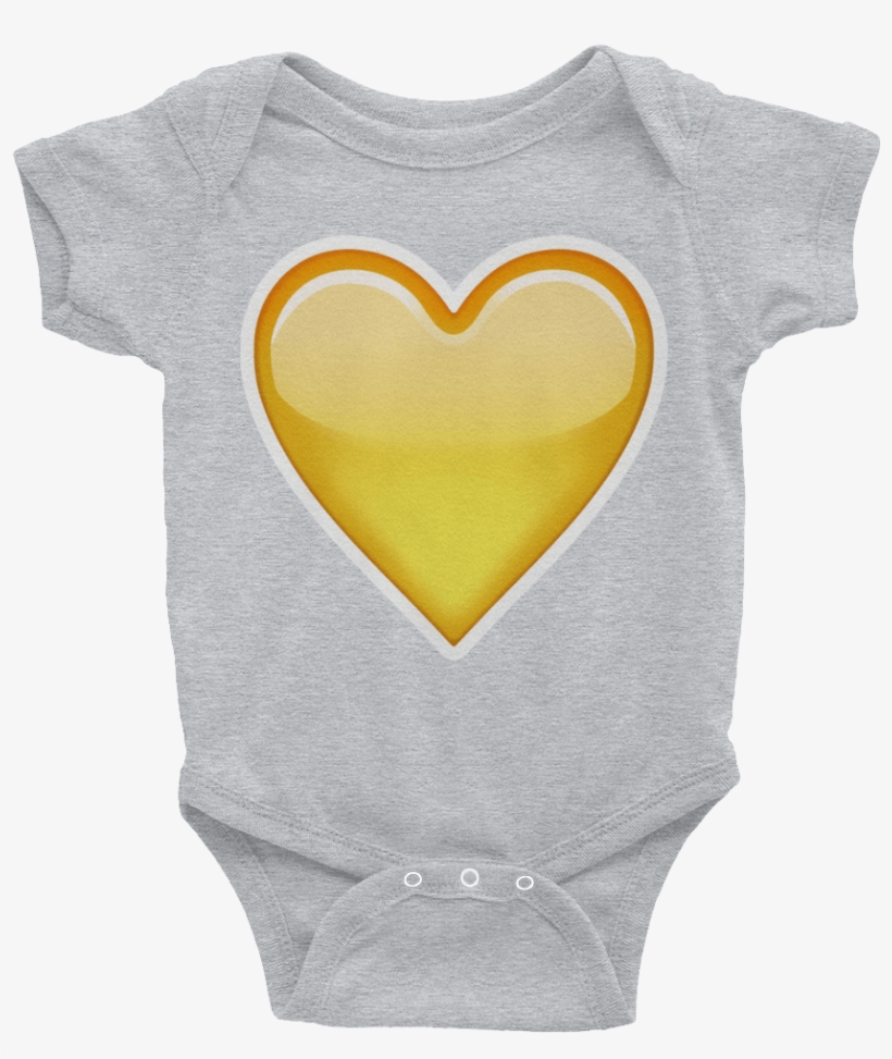 Yellow Heart Emoji Png Path Decorations Pictures Full - Baby Onesie, transparent png