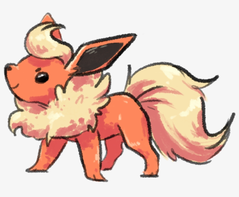 Quick Flareon Doodle - Cartoon, transparent png