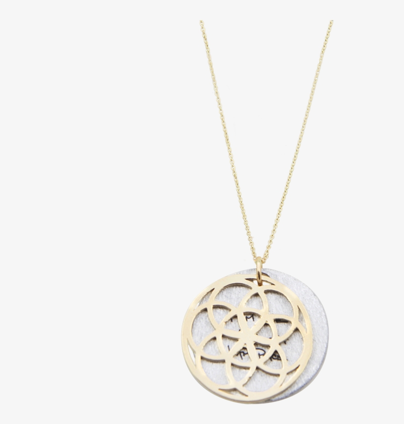 Seed Of Life Necklace 14k Gold - Locket, transparent png